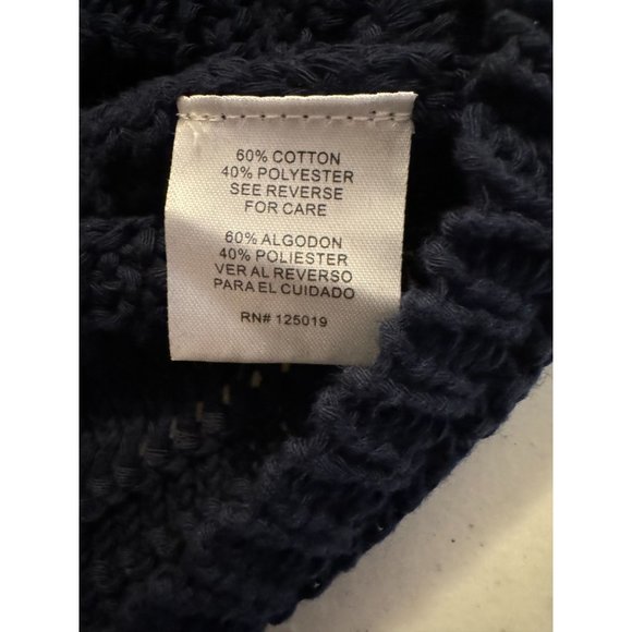 Joseph A NWT Sz XL Navy Boxy  3/4 Sleeves Crewneck Sweater - Picture 8 of 11